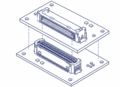 Board-to-board connector configuration