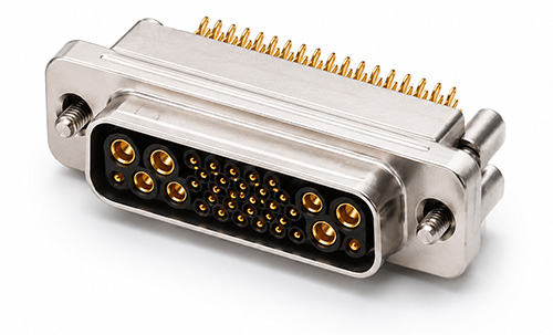 J30J mixed current power and signal micro rectangular connector