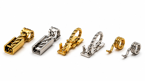 Twisted-Wire Elastic Connector Contacts